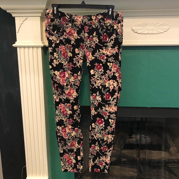 Free People Pants - Free People Floral Cords